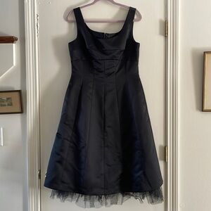 BCBGMAXAZRIA Black Classic Cocktail Net Dress NWT